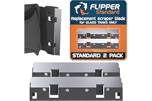 FL!PPER Flipper Standard Aquarium Algae Remover for Fish Tank Cleaner Replacement Blades, Pack of 2 - Glass Scraper Blades for Cleaning Kits - Water Cleaning Accessory