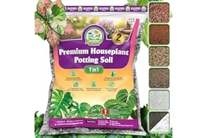 DUSPRO Recycle Pre-Mixed House Plant Soil Aroid Potting Mix 7-in-1 with Coco Coir, Peat Moss, Perlite, Worm Casting, Pumice, 