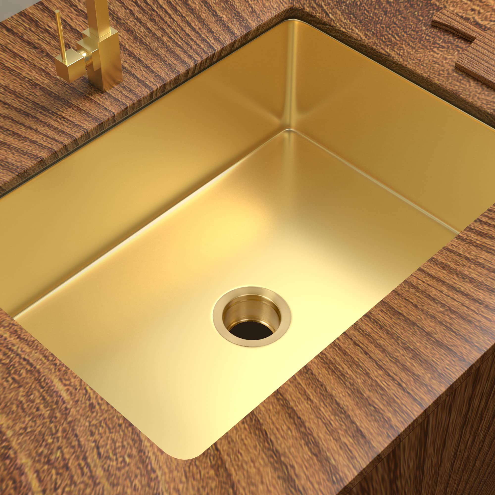 Extended Garbage Disposal Flange,Deep Garbage Disposal Sink Flange for Kitchen Sink Fit for 3-1/2 Inch Standard Sink Drain Hole,Gold Deep Kitchen Sink Flange