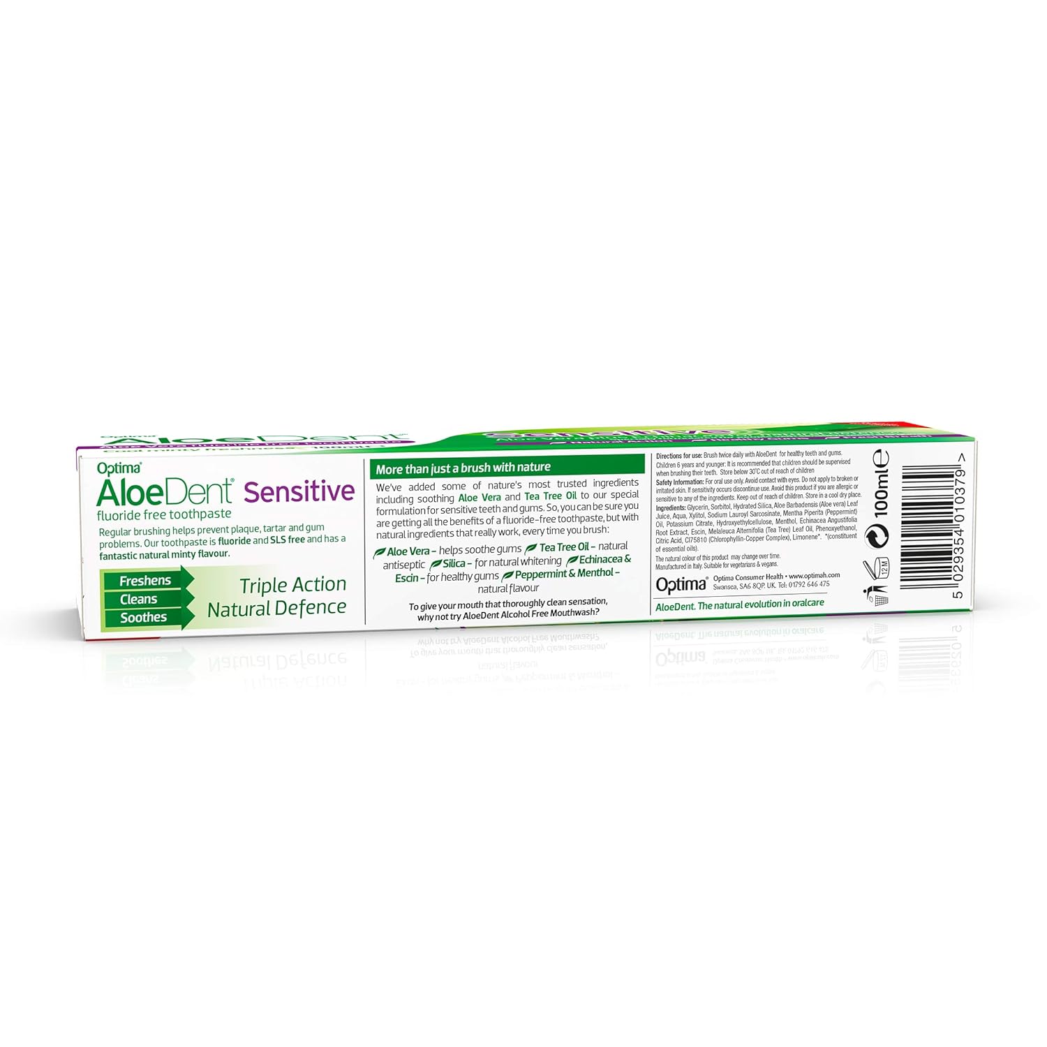 Amazon Com Aloe Dent Sensitive 3 4 Fl Oz Aloe Vera Plus Echinacea Sin Fluor Pack De 3 Beauty