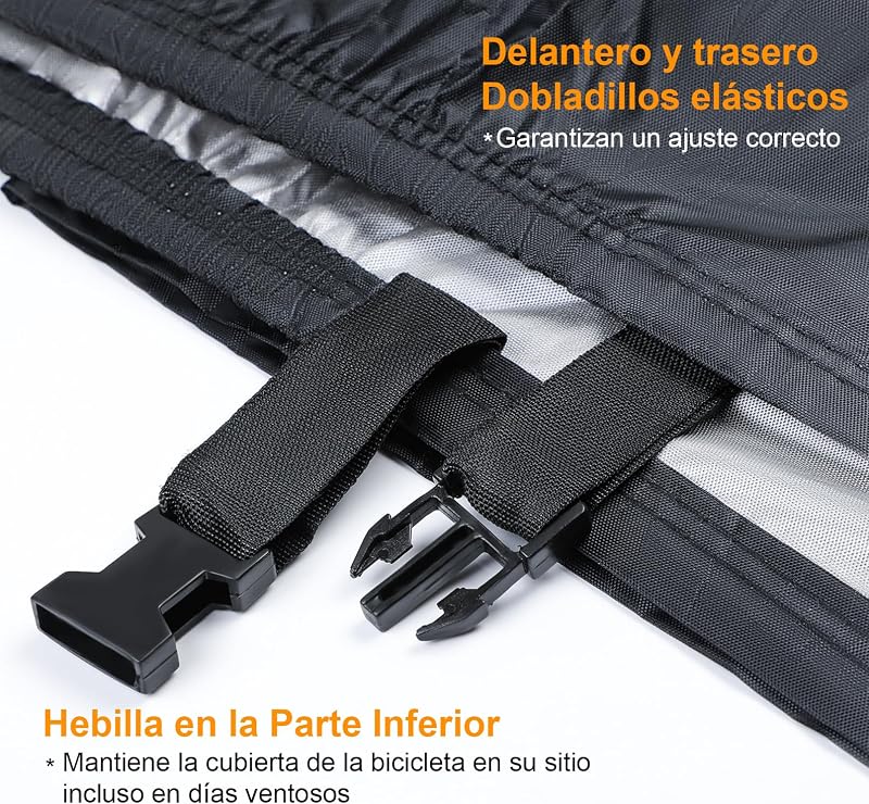 Funda bici exterior impermeable, Anti UV Lluvia Nieve Polvo, 210D Oxford
