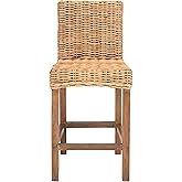 Safavieh Home Tobie Honey Brown Wash Rattan 24-inch Counter Stool