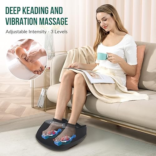 Snailax Shiatsu Foot Massager with Heat, Kneading, Compression