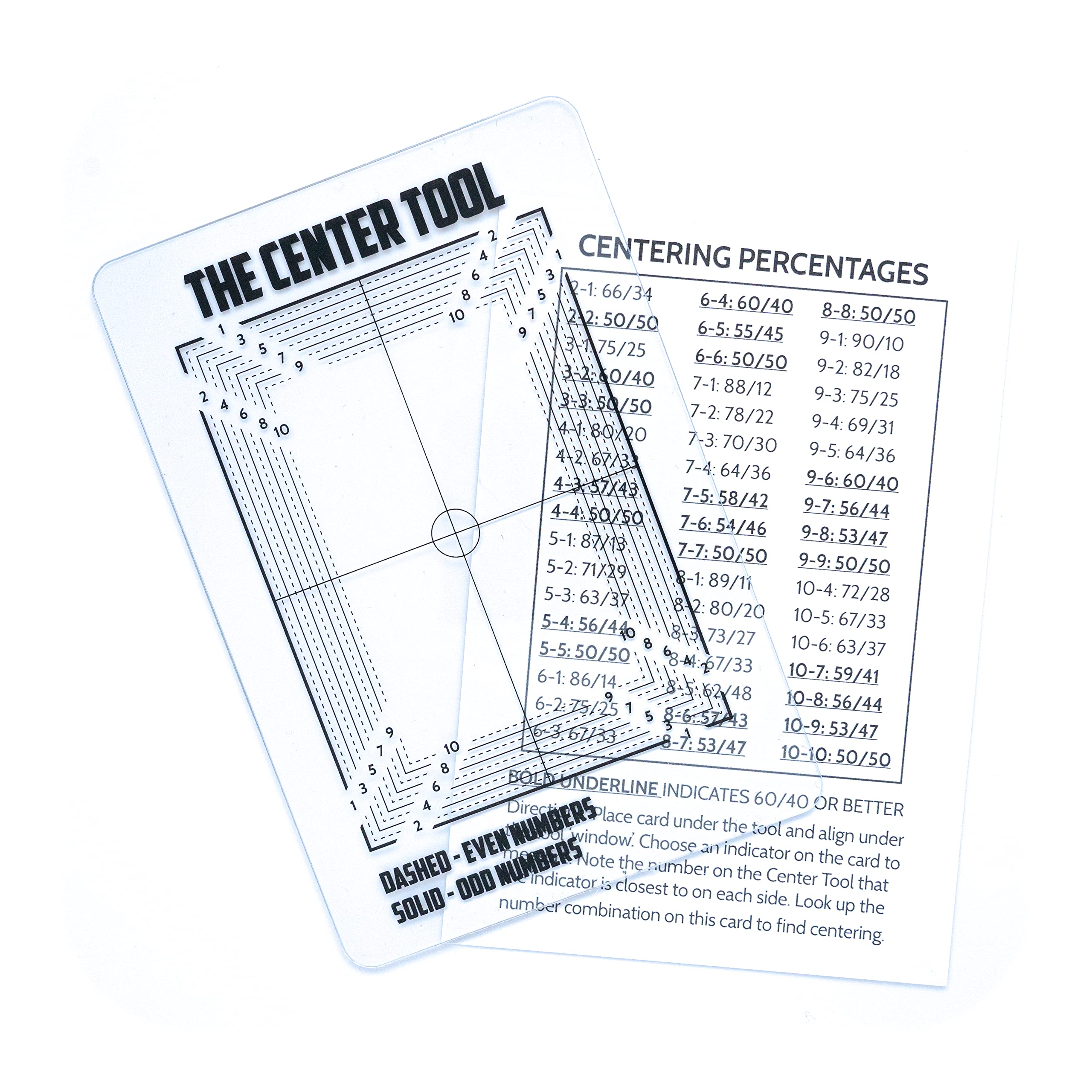 The Center Tool - Card Grading - Centering Tool - Trading Card Grader -  Included Grading Chart - PSA Standard Grading - Card Tool Kit - Clear Card  Measuring Card Tool kit in Dubai - UAE | Whizz Styles
