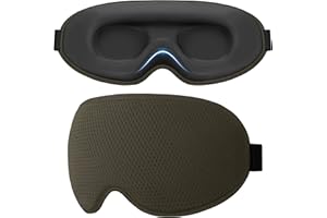 Gritin 100% Blackout Sleep Eye Mask for Side Sleeper Men Women, Zero Eye Pressure 3D Contoured Cup and Eyelash Friendly Sleep