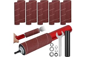 LYDODOKA Drum Sander Set, Hand-Held Sanding Drum with 120 Grit Sandpaper, Rubber Sanding Drum, Spindle Sanding Drum, Drum San