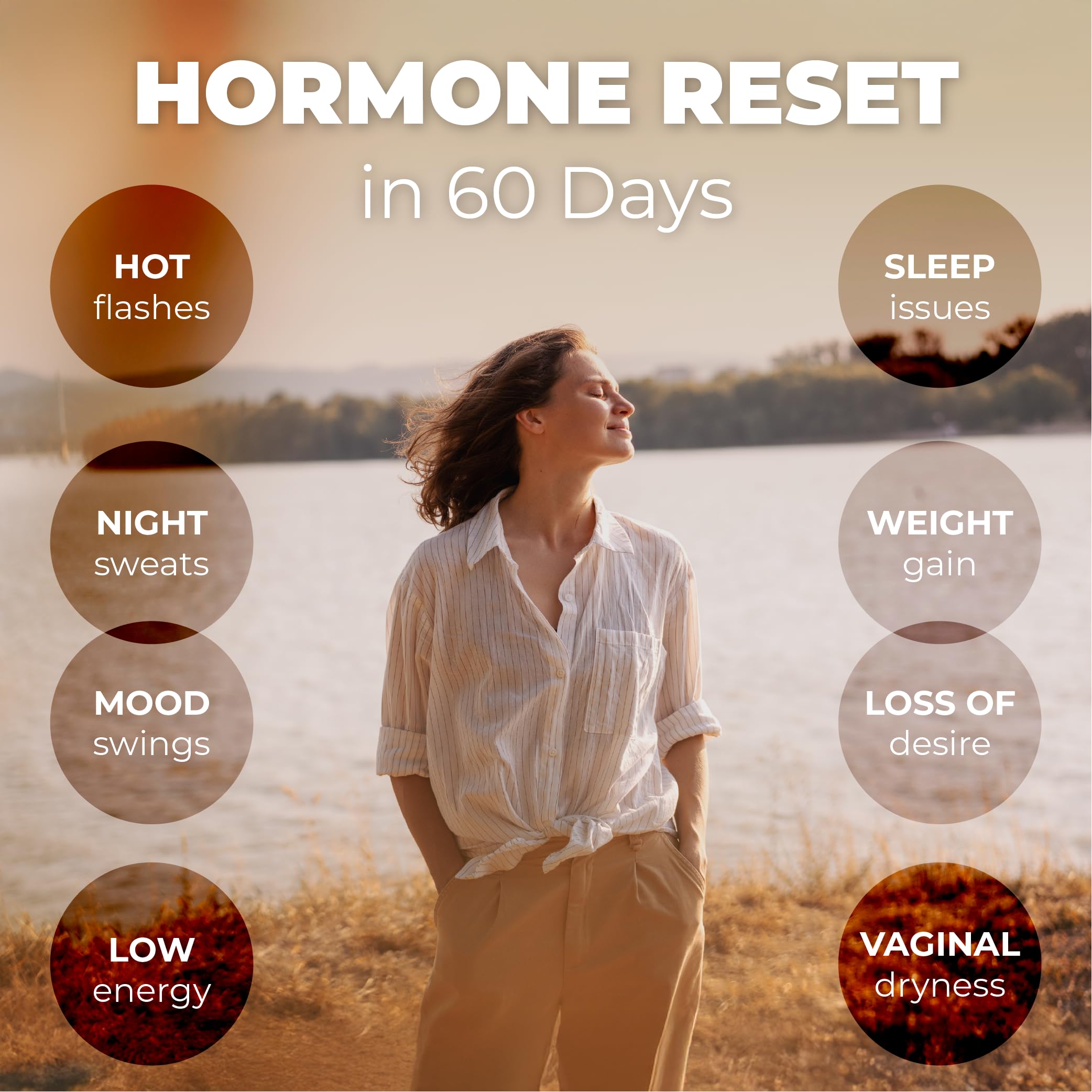 Meno- Menopause Hormonal Balance for Women, Estrogen Soy Isoflavones Menopause Supplement for Women, Holy Basil, Ashwagandha, Black Cohosh Hot Flashes Menopause Relief (60 Capsules)