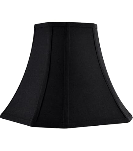 Black Faux Leatherette Natural Cottage Large Bell Lamp Shade 7