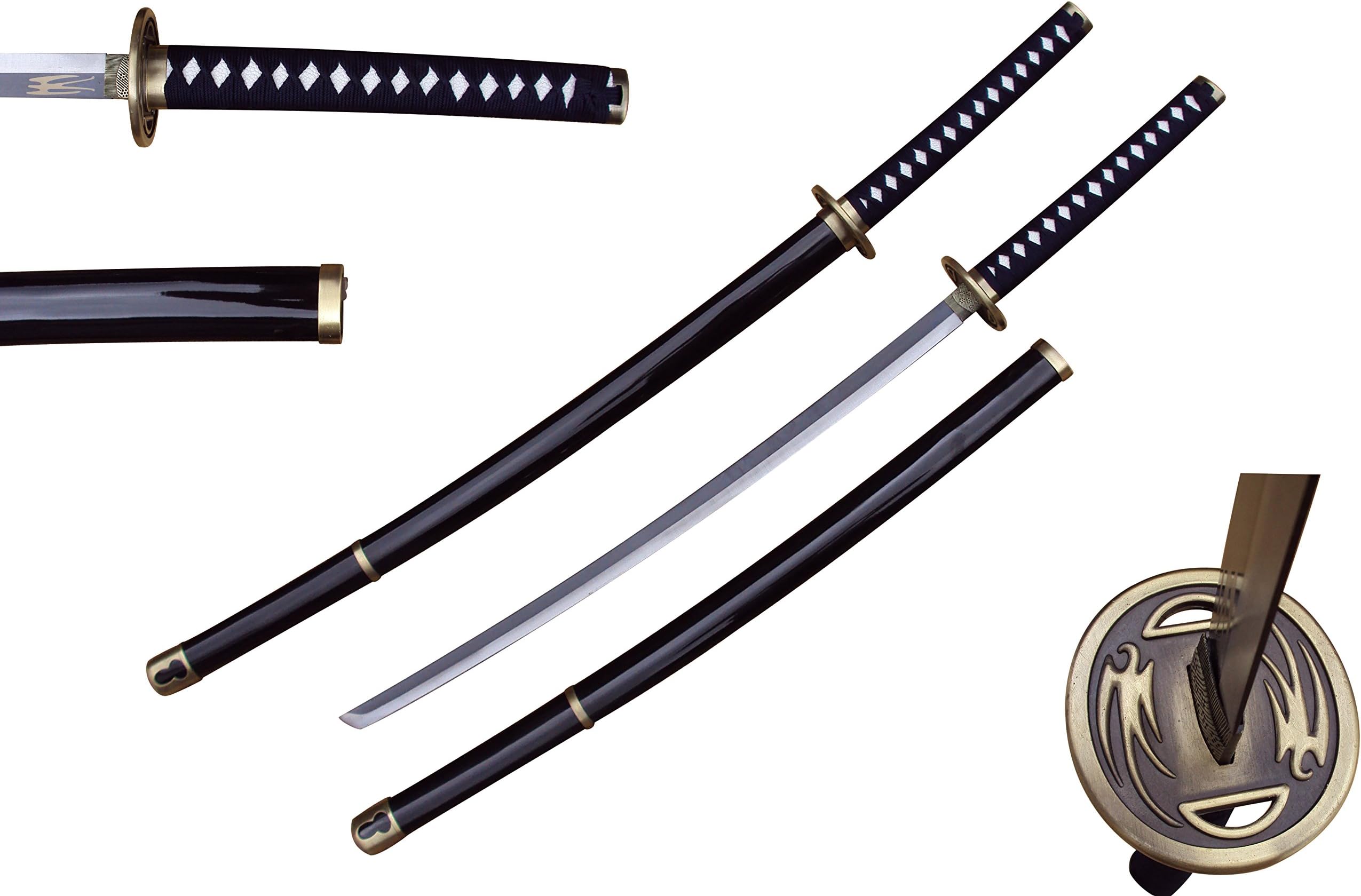 DevilFish 41" Fantasy Anime Samurai Sword with Gloss Black Scabbard