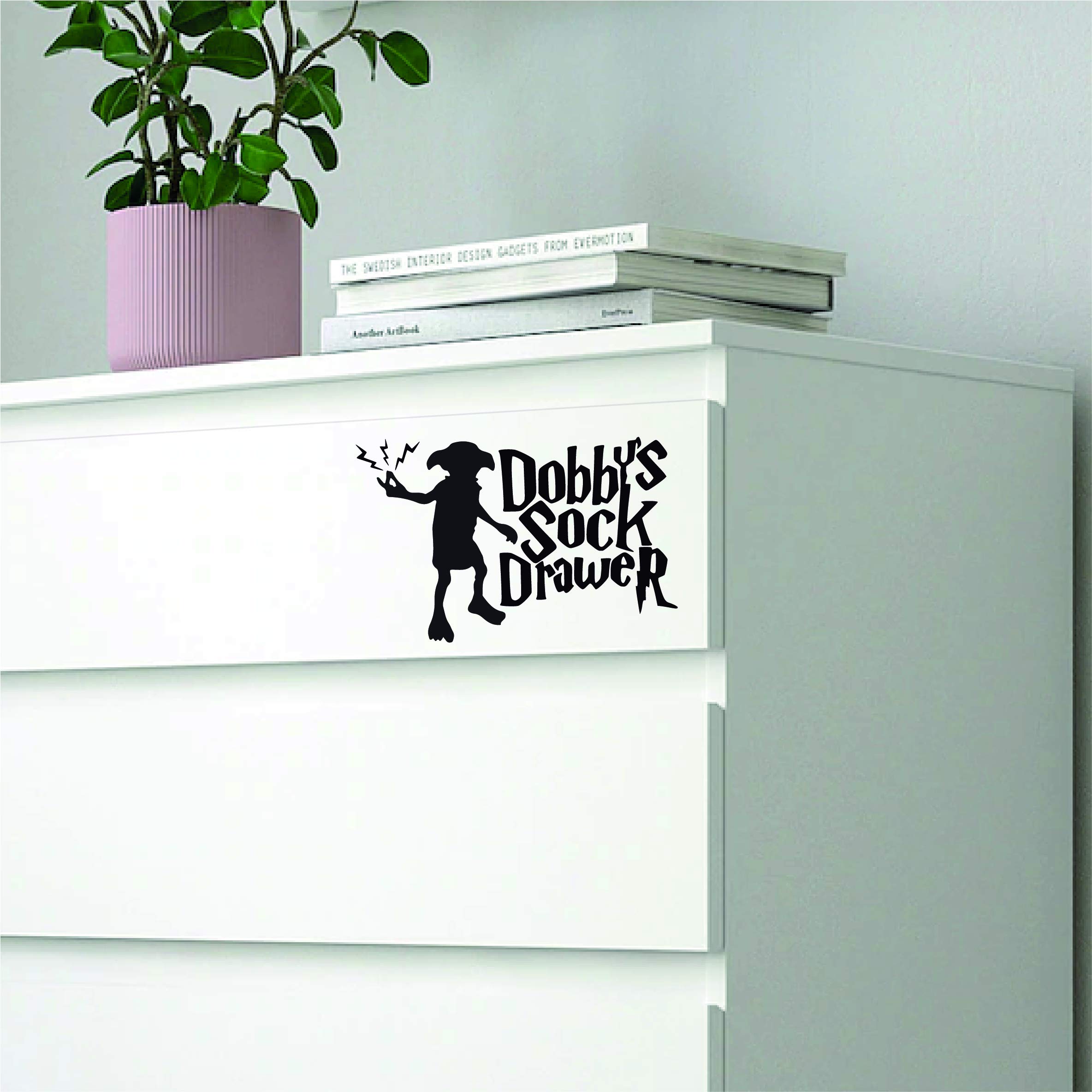 Epic Modz Inspired Dobby's Sock Drawer Wall Art Vinyl Decal Sticker Child's Room Bedroom Nursery Playroom Cupboard Gift