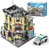 City Police Station Building Set for Boys, Police Station Toy with Police Car, Four-Floor Police Building Block with Office,