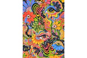 DAICHEL Trippy Diamond Art Painting Kits - Full Drill Diamond Dots Paintings for Beginners, Round 5D Paint with Diamonds Pictures Gem DIY Adult Crafts 12x16inch