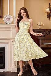 Floral Corset Dress for Women Ruched Bust Flowy