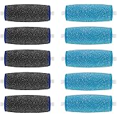 10 Pack Replacement Roller Heads for amop-Pedi Perfect Refills Include 5 Extra Coarse & 5 Regular Coarse Replacement Heads Compatible with Amop Electronic Perfect Foot File