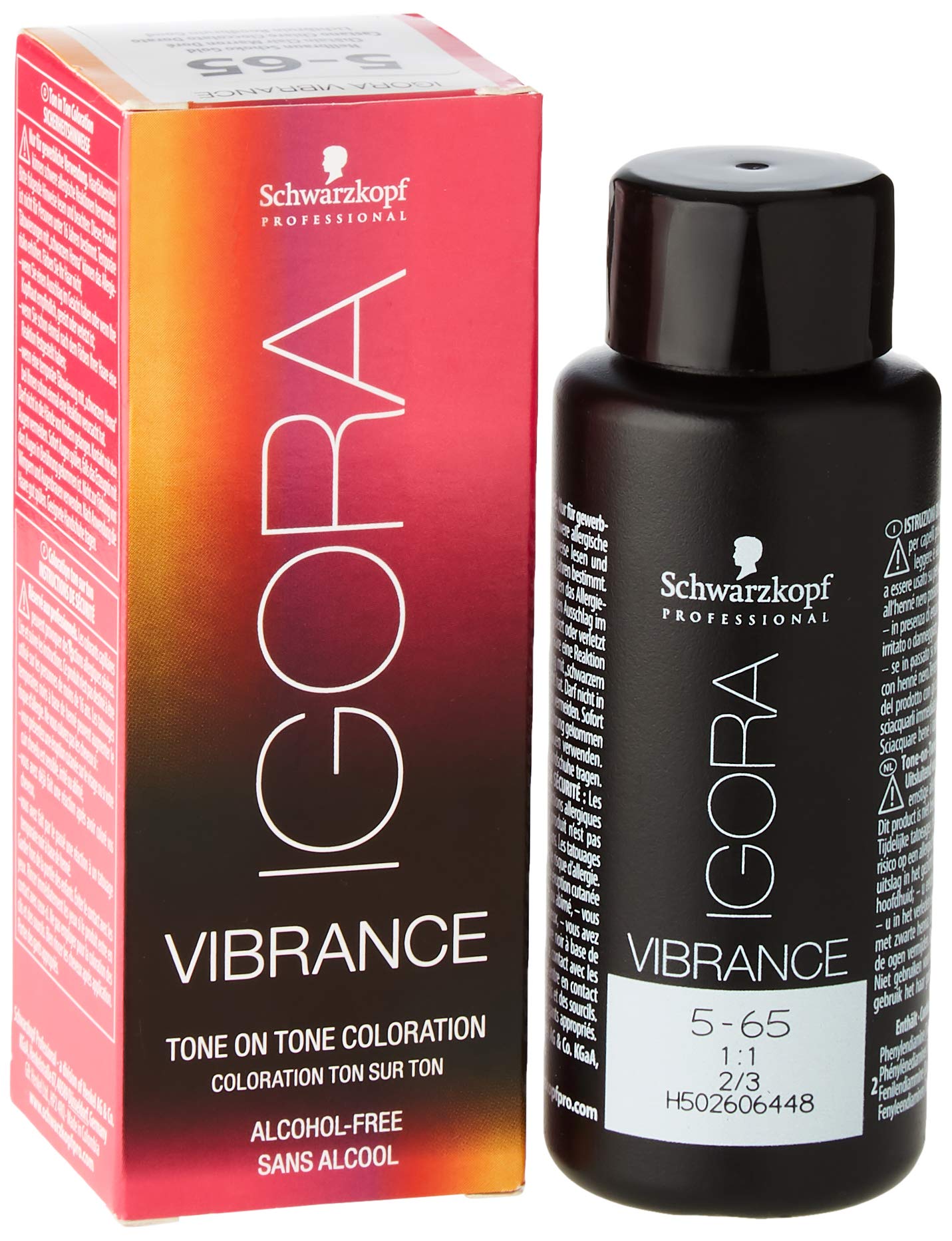 Schwarzkopf Professional Igora Vibrance Tone on Tone Hair Colour, No. 5-65 Light Brown Chocolate Gold, 60 ml, 7702045560633