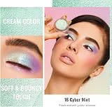 Oulac Glitter Eyeshadow Metallic Green Waterproof 12H 6g 06g 16 Cyber Mint view 2