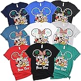 Custom Magical Family Vacation Matching Shirts, Personalized Mouse Ear Magic Kingdom Trip Outfit, Birthday Tee for Groups