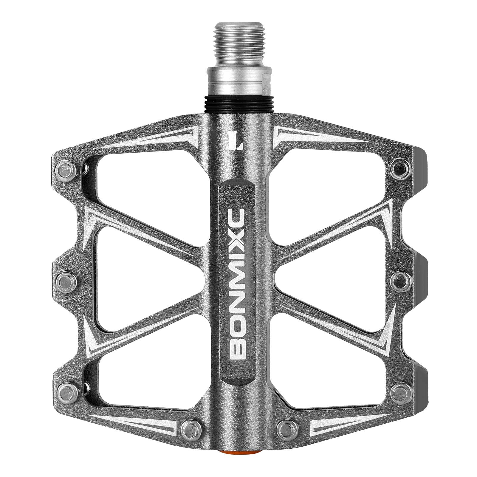 BONMIXC Flat Road Bike Pedals Lightweight MTB Pedals Sealed Bearing Mountain Bicycle Pedals 9/16" (Titanium)
