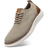 VILOCY Men's Casual Dress Sneakers Lace-Up Oxfords Business Mesh Breathable Walking Shoes Tennis Comfortable
