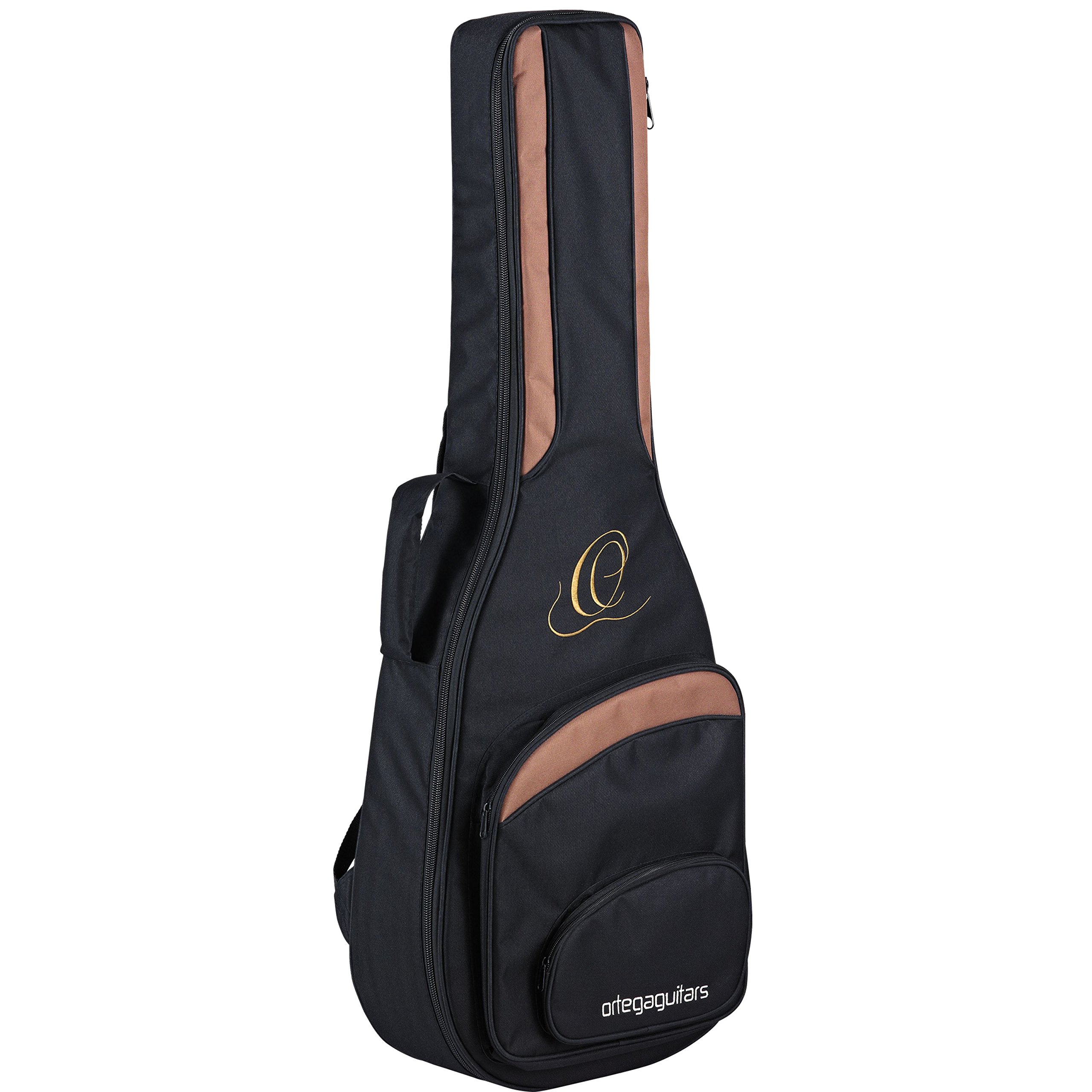 Ortega Guitars Pro Series Bag - 4/4 Classical Guitar Bag - Height 103.5 cm - Width 37.15 cm - Wide Neck Brace - Shoulder Straps - Nylon, Black (ONB44)