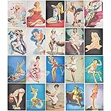 Pin-Up Girl Posters, Vintage Inspired Wall Art (13 x 19 In, 20 Pack)