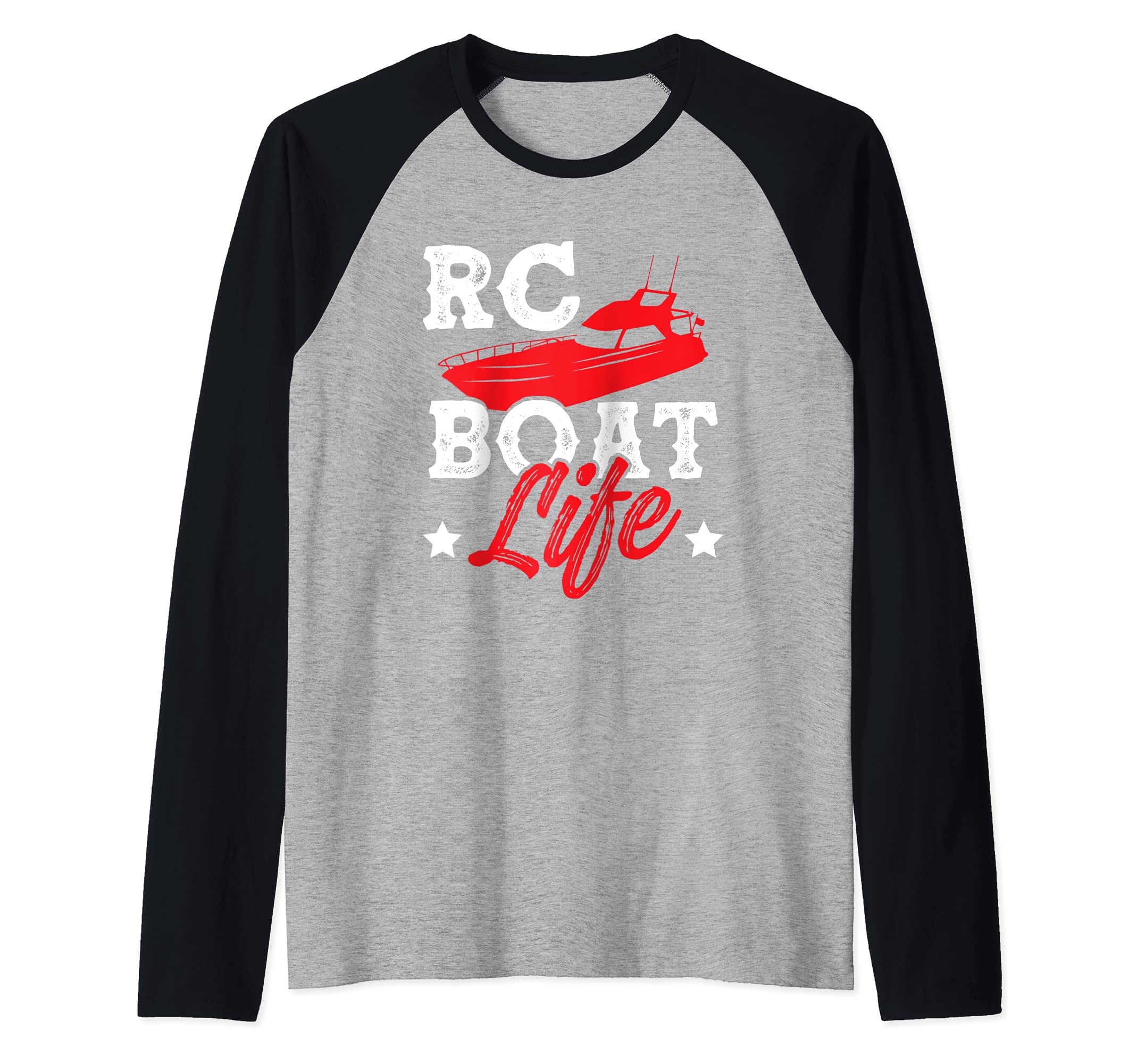RC Boat Life Remote Control Boat Racing Collector Funny Raglan Baseball Tee