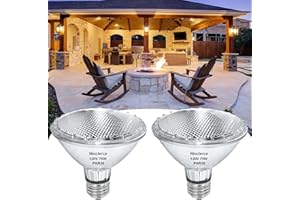 Nioclerce PAR30 Short Neck Halogen 75W Dimmable - 2 Pack PAR30 Flood Light Bulbs 2800K Warm White, Long Lasting PAR 30 Haloge