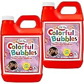 Lulu Home 2 Packs Bubble Concentrated Solution, 2 L/ 67.6 OZ Bubble Refill Solution for Kids Bubble Machine, Giant Bubble Wand, Bubble Blower, Halloween/Birthday Party Favors - Up to 5 Gallons