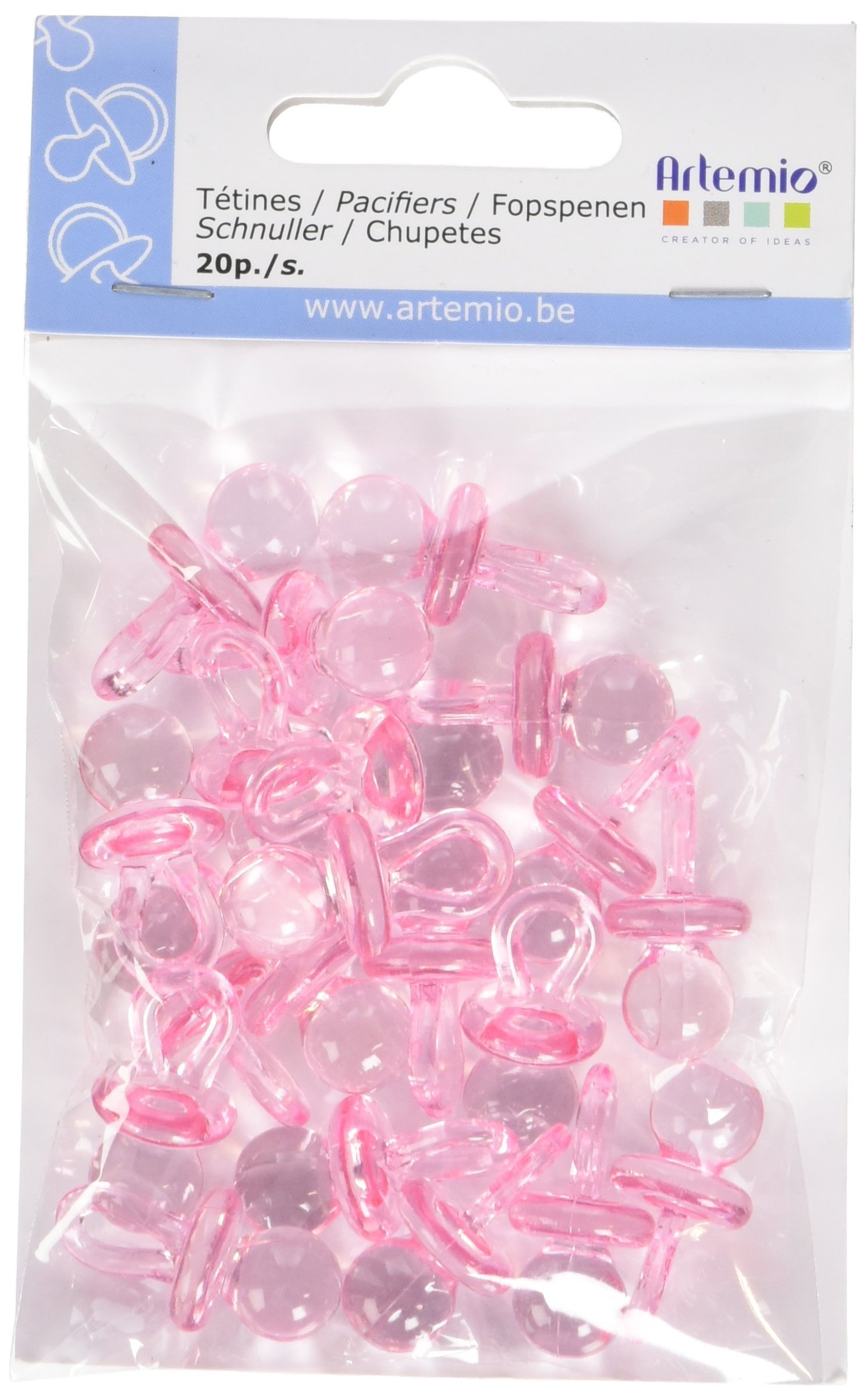 Artemio 20-Piece Plastic Dummies, Pink