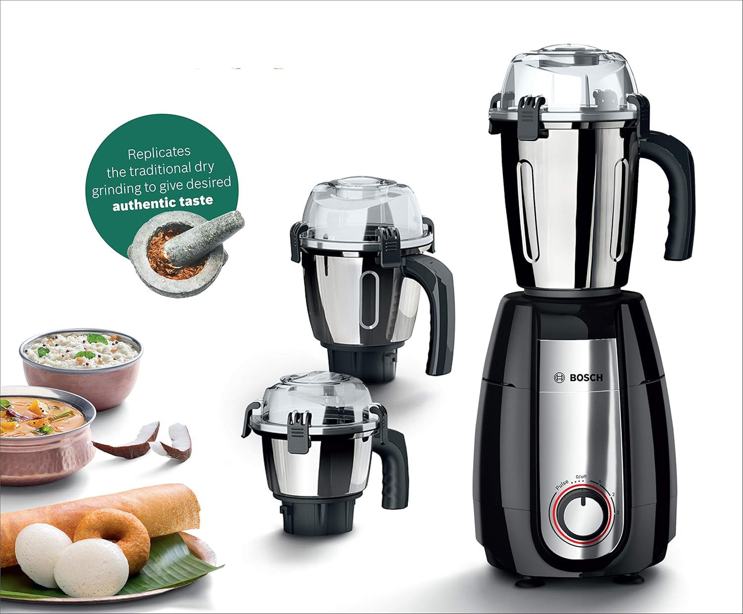 Buy Bosch Truemixx Pro 750 Watt Mixer Grinder With 3 Jars Black