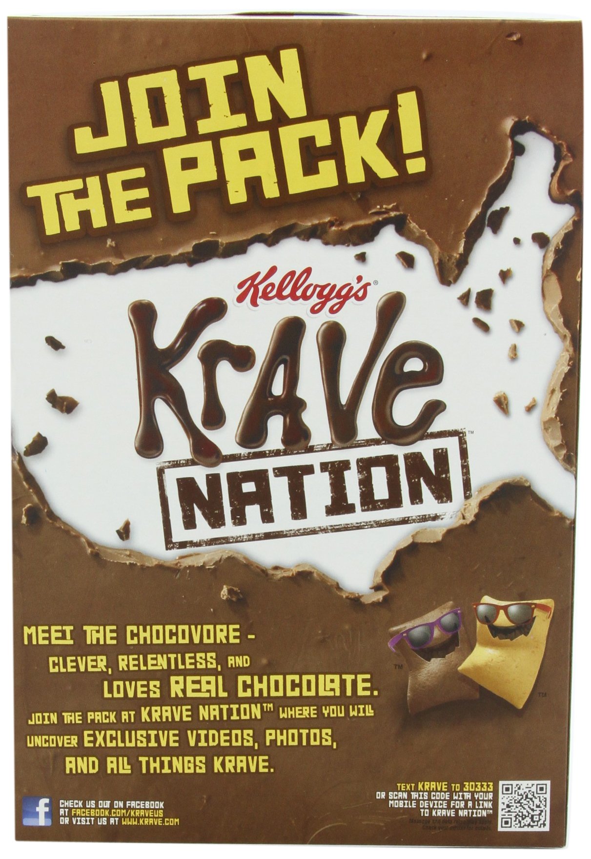 Kellogg's Krave Double Chocolate Cereal 11Ounce (Pack Of 4) Fox and