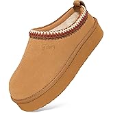 FITORY Women's Suede Slipper | Flat Short Mini Boots with Fur Fleece | Winter Casual Comfort Shoes