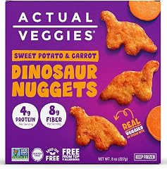 Actual Veggies Sweet Potato & Carrot Dinosaur Nuggets, 8 Oz