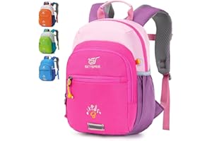 SKYSPER Toddler Backpack for Girls Boys Age 2-8, Cute Small Kids Backpack for Preschool Kindergarten and Travel, Pink