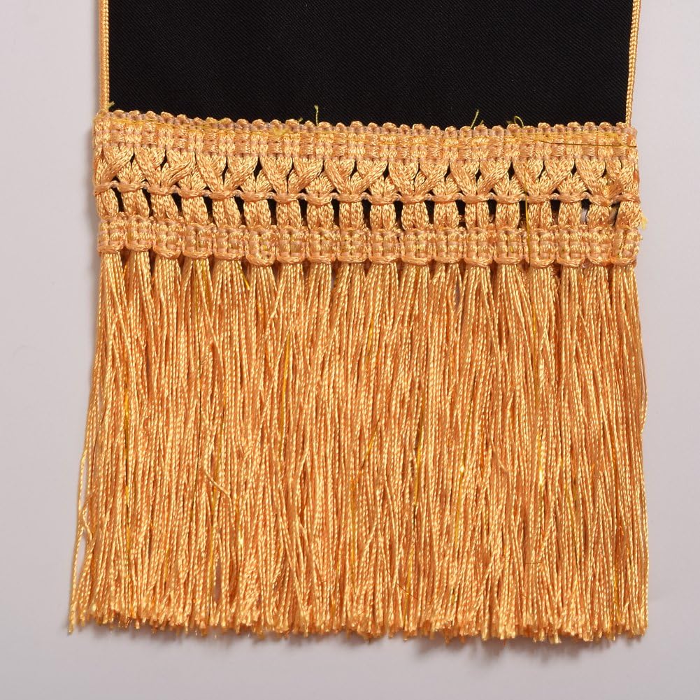 BLESSUME Clergy Black Stole Cross Embroidered 1pc: Clothing