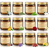 12 Pcs Scented Candles with Added Natural Essential Oils, 3.05oz, Suitable for Various Festivals, Parties, Yoga, and Home Scene.