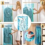 TAILI Hanging Vacuum Storage Bags 4 Jumbo 135x70 cm Coats Dresses Wardrobe view 5