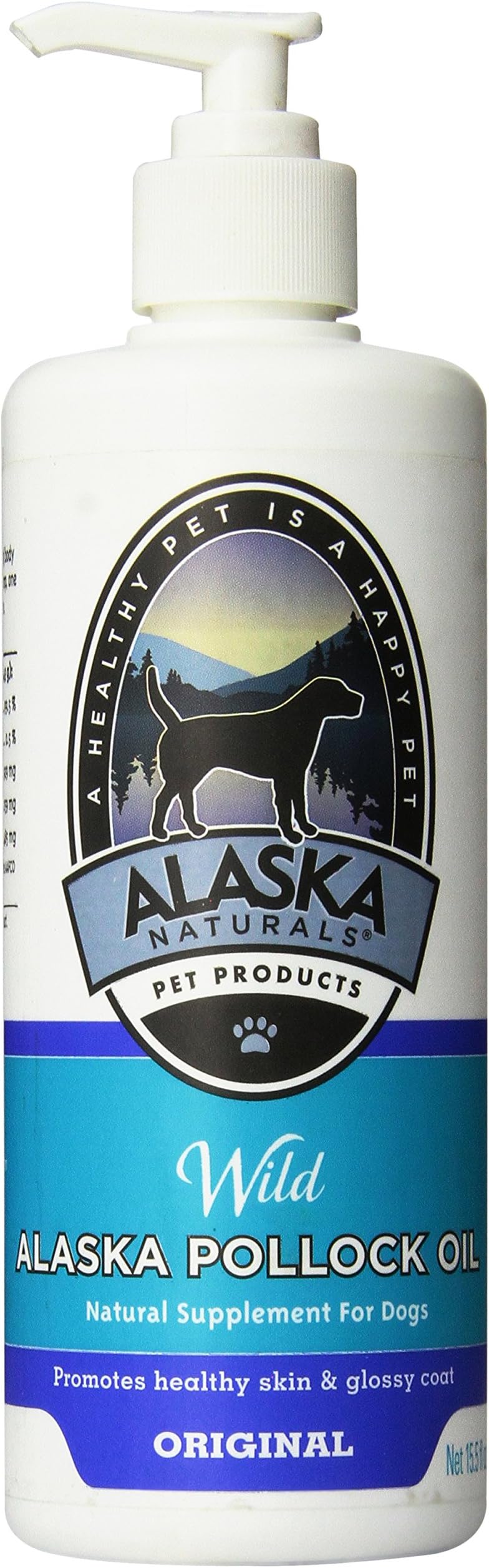 Alaska Naturals Pet Products Pollock Oil for Dogs, 15.5 Ounce bottle
