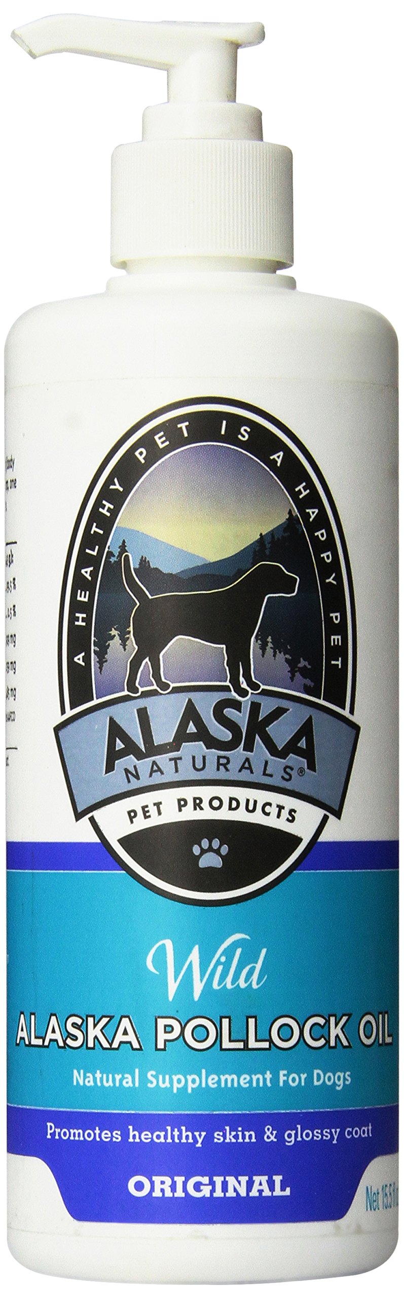 Alaska Naturals Pet Products Pollock Oil for Dogs, 15.5 Ounce bottle