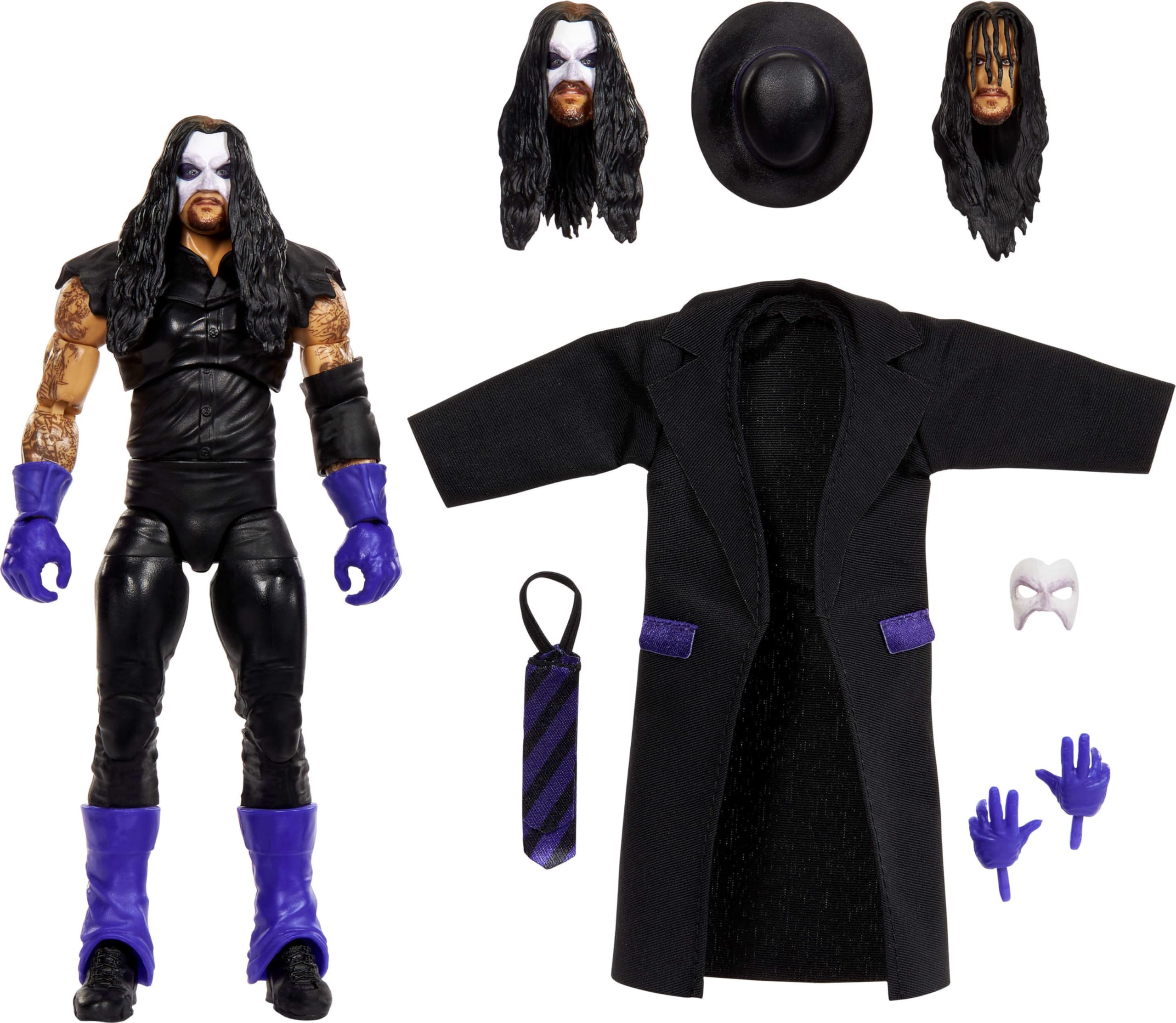 Photo 1 of ?Mattel WWE Legends Ultimate Edition Action Figure & Accessories Set, Undertaker 6-inch Collectible with Swappable Heads & Hands