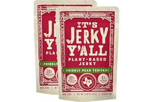 It's Jerky Y'all Vegan Jerky TERIYAKI - Beyond Tender and Tasty Meatless Vegan Snacks - High Protein, Low Carb, Non-GMO, Gluten-Free, Vegetarian, Whole30 (2-Pack)…