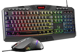 Redragon S101-3 PRO Gaming Keyboard and Mouse, RGB Backlit Programmable Keyboard Mouse with Software, Independent Macro Record Keys, Value Combo Set, New Update Version
