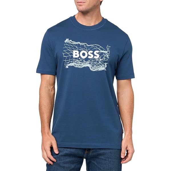 Hugo Boss Men’s Classic Crew Neck T-Shirt – Soft Cotton With 3D Embossed Logo