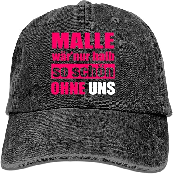 Onled Black Baseball Cap Malle Mallorca Lustiger Gruppen Spruch Trucker