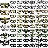 Allruyee 40 Pieces Masquerade Masks Vintage Antique Masks Venetian Party Masks
