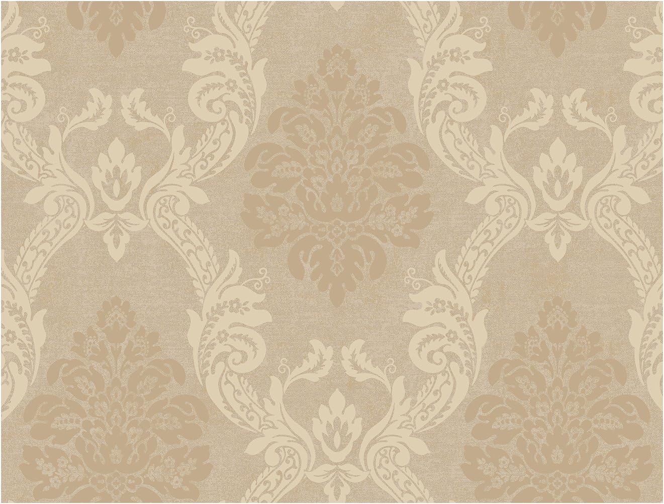 York Wallcoverings PC8952SMP Heritage Home Ogee Damask 8 x 10 Wallpaper Memo Sample