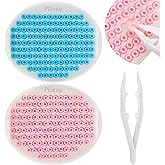 Pllieay 5mm Fuse Bead Organizer Tray, 2 Pcs High Efficient Fuse Beads Picking Tray with Total 272 Holes, Time Saver 3D Printed Bead Sorting Tray with Tweezers for Melty Beads Crafting, Arts Crafts