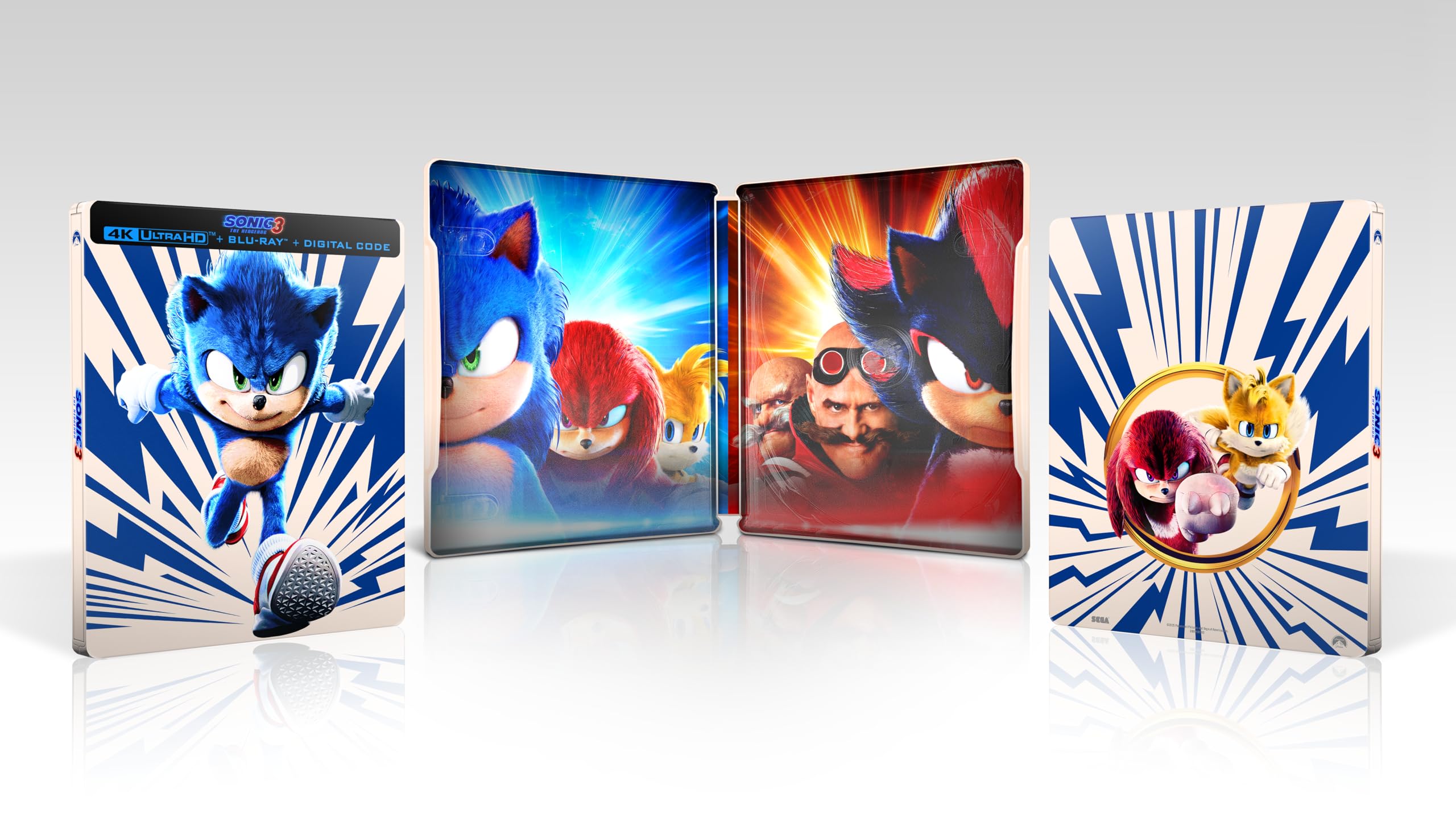 Sonic The Hedgehog 3 [4K Steelbook + Blu-Ray + Digital Copy] [4K UHD] Image