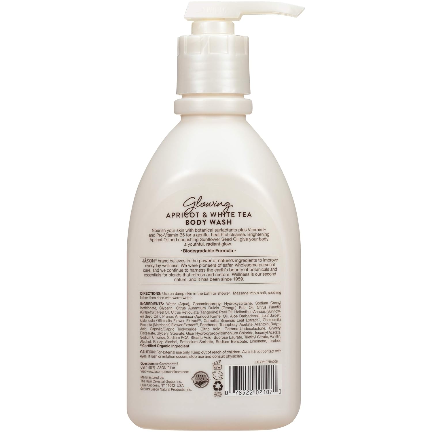 Jason Natural Body Wash and Shower Gel, Glowing Apricot. 30 oz: Beauty