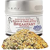 Everything But The Eggs & Omelette Breakfast Seasoning | All Natural | Non GMO | Hand Crafted | 2.2 oz | Gourmet Spice Mix | Small Batch | Artisanal Rub | Seasoning Blend | GLP-1 Friendly | Sustainably Sourced | Magnetic Tin | Made in USA | Gustus Vitae
